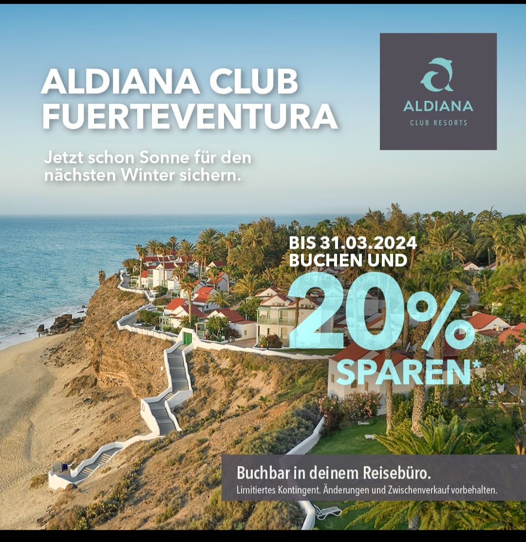 Frühbucherrabatt - Club Aldiana Fuerteventura