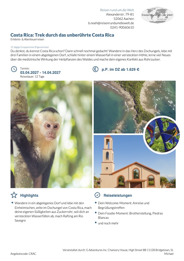 G Adventures Costa Rica