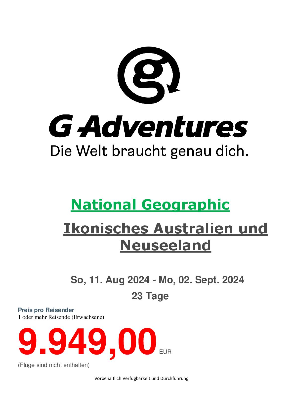 G-adventures Australien & Neuseeland